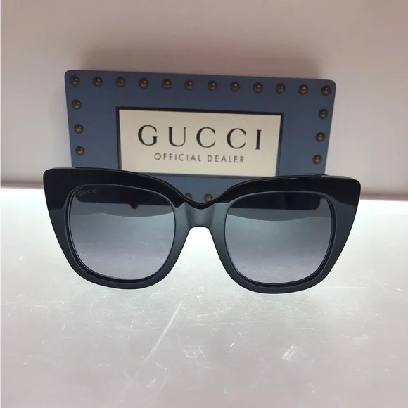 New - Gucci Web GG0163SN Cat-eye Sunglasses - www  display picture 1